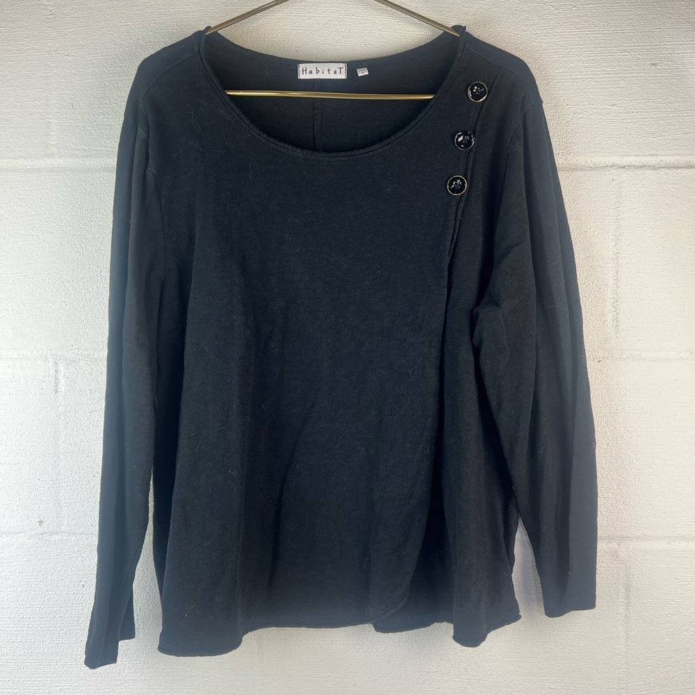 Habitat Black Crossover Shirt, Large